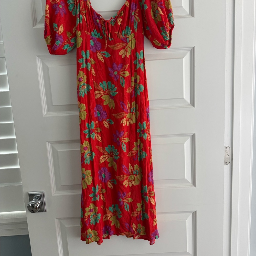 Billabong Red Short Sleeve Sundress